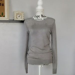 Kokun bamboo/cashmere perforated fitted crew neck